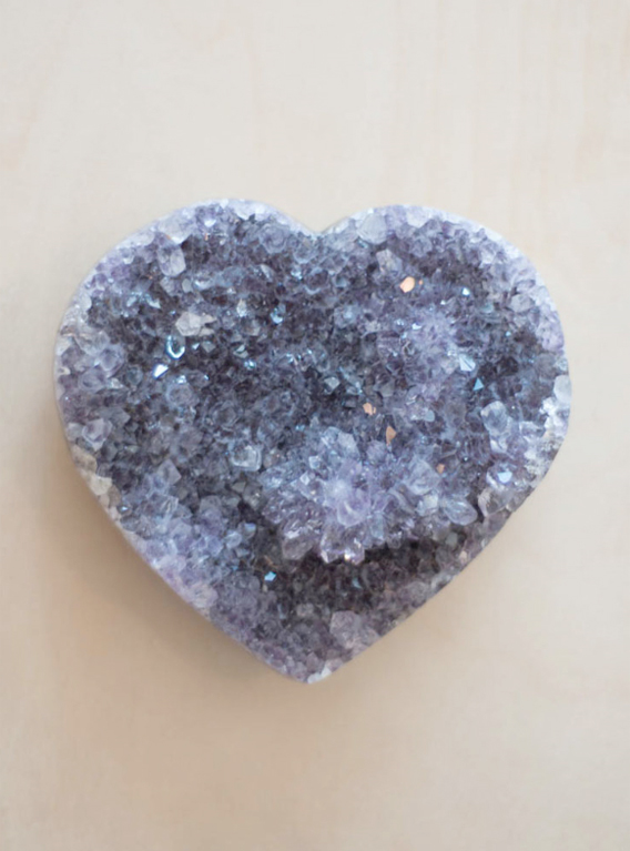 Uruguay Amethyst Geode Heart #19